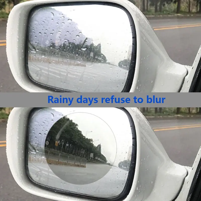 2PCS Car Rearview Mirror Protective Film Anti Fog Window Clear Rainproof Rear View Mirror Protective Soft Film Side Window Film