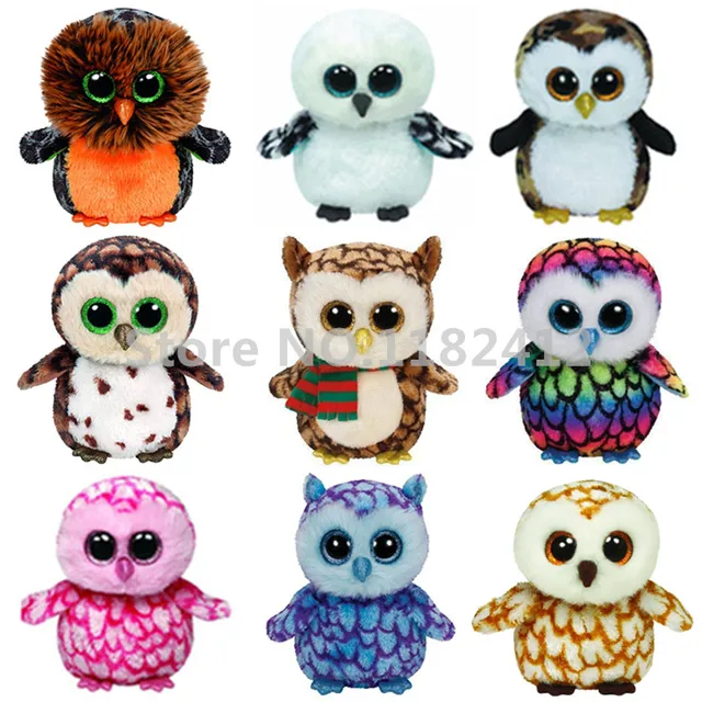 Beanie Cute Stuffed Animal With Big Eyes Swoops Barn Owl