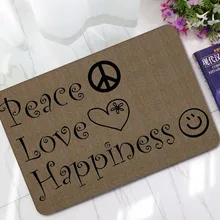 Коврик CAMMITEVER Peace Love happness коврик Коврик Нескользящие Коврики для украшения дома