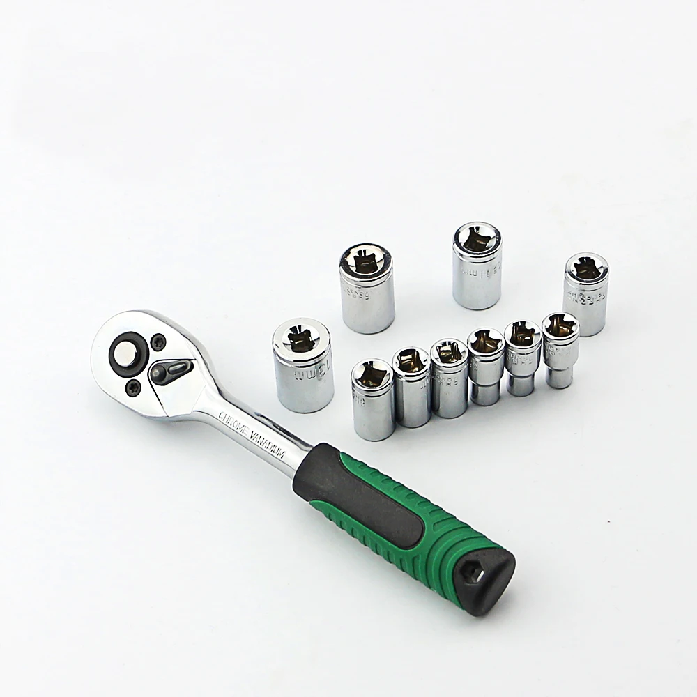 1/4" 4 13mm Hex socket torque wrench ratchet spanners hand tool for car