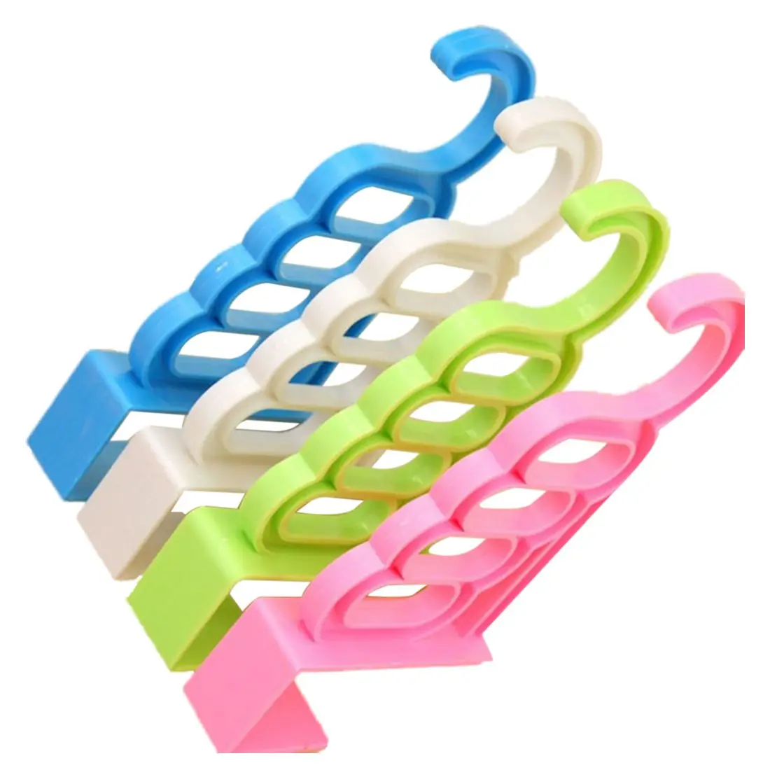

Over The Door ABS 5 Hooks Clothes Garment Hanger Hook Home Hanging Hooks Random Color