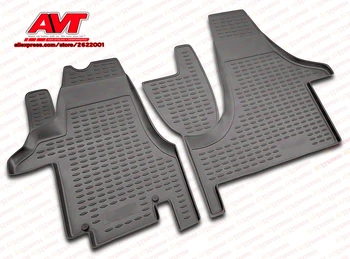 

Floor mats for Volkswagen Transporter 2004- 2 pcs rubber rugs non slip rubber interior car styling accessories