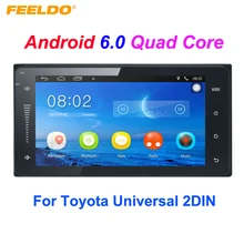 Feeldo 2din 7-дюймовый Android 6.0 4 ядра медиа-плеер с GPS Navi Радио для Toyota RAV4 Corolla Camry Land крейсер # fd2813