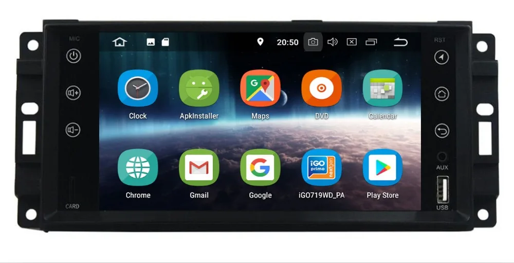 Discount 2 din Auto Radio Android 9.0 Car DVD Player For Chrysler 300c jeep Compass/Dodge/RAM/Grand Cherokee Wrangle GPS Navi Head Unit 1