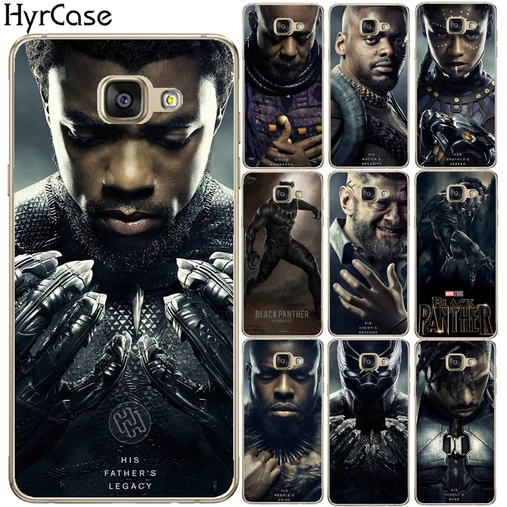 

Black Panther Marvel Soft TPU Case For Coque Samsung Galaxy A3 A5 A7 A8 2015 2016 2017 A7 2018 Silicone Phone Back Cover