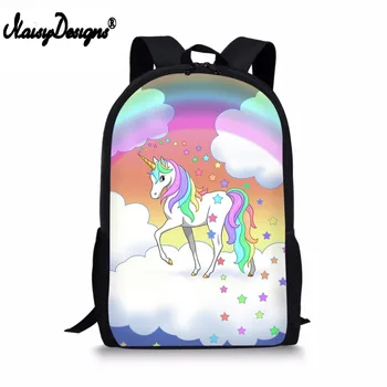 

Kawaii Rainbow Unicorn Children School bag Teenagers Men Women Travel Shoulder Laptop Bags Satchel Mochila de Lady Drop Shipping