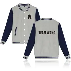 Kpop GOT7 Джексон игрока wang printed модная бейсбольная куртка для мужчин и женщин повседневные худи и свитшоты Куртки с длинными рукавами пальто