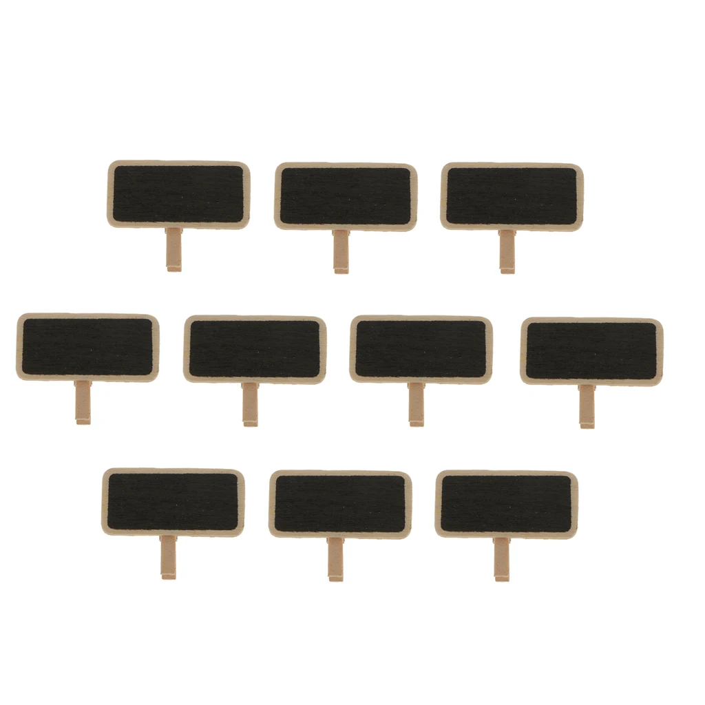20Pcs Cute Wood Blackboard Fairy Garden Crafts Plant Pot Figurines Bonsai Micro Landscape Decor S+L