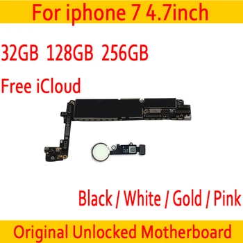 

Factory unlocked for iphone 7 Motherboard with Touch ID,100% Original for iphone 7 Logic board+Free iCloud,White Gold Black Pink
