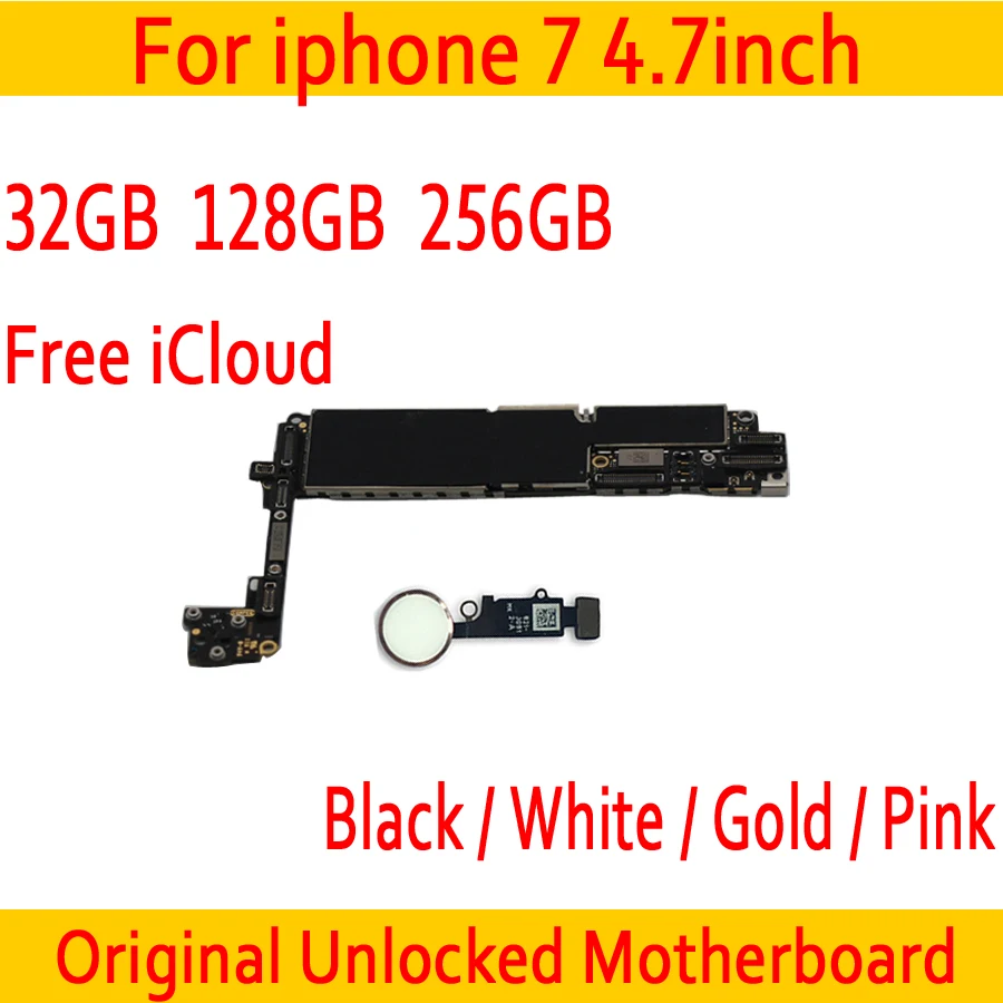 Заводская разблокированная материнская плата для iphone 7 с Touch ID 100% оригинальная