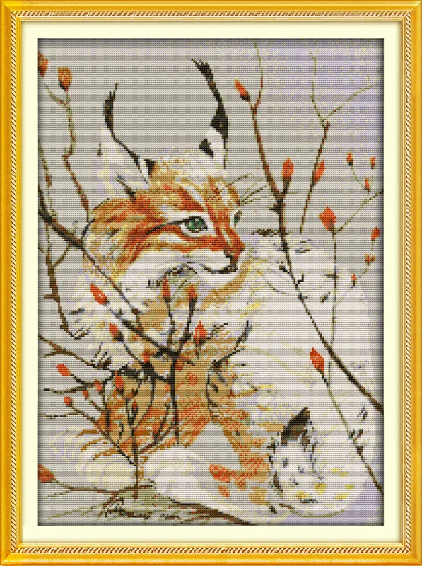 

The cat fairy Printed Canvas DMC Counted Cross Stitch Kits printed Cross-stitch set Embroidery Needlework