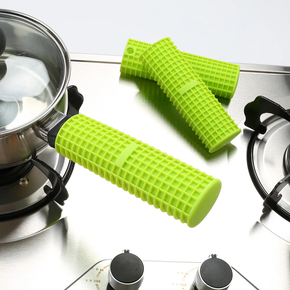 1pcs Kitchen Gadgets Silicone Pot handle Heat Resistant Holder Safety