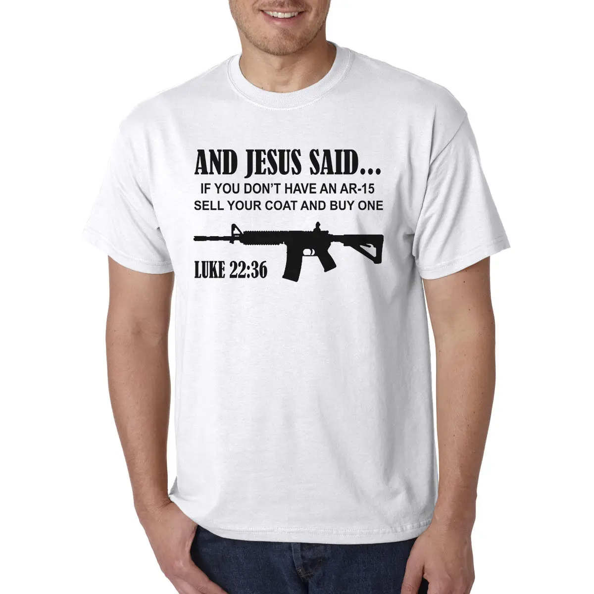 Мужская футболка с надписью JESUS Said люки 22 36 Pro Gun Rights 2nd США 5 56 2019|men t-shirt|fashion t-shirtt-shirt