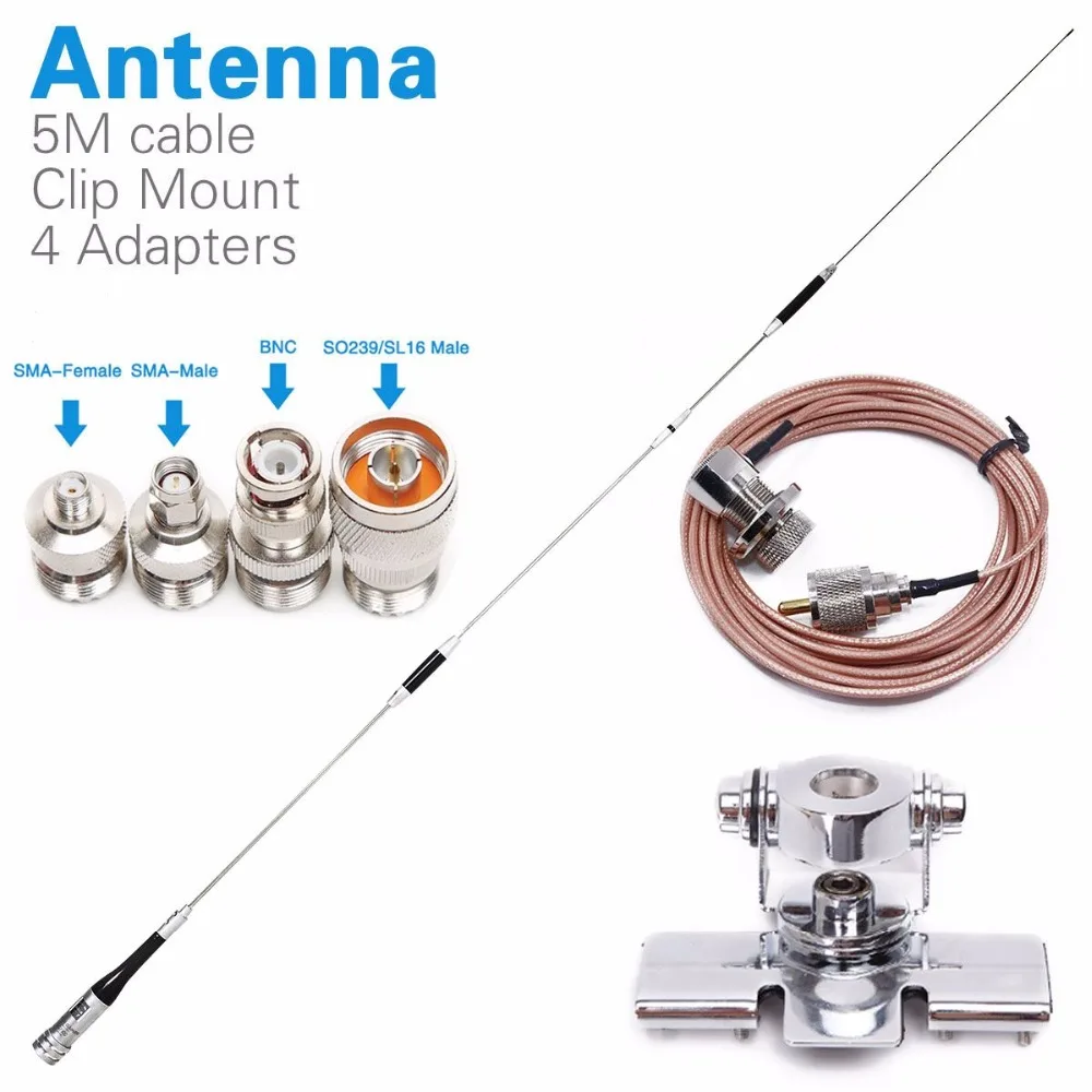Diamond SG 7900 Dual Band Antenna+Clip Mnout +SMA F/SMA M/BNC/SL16 4