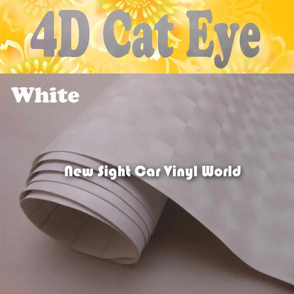 High Quality White 4D font b Cat b font font b Eye b font Car Wrap