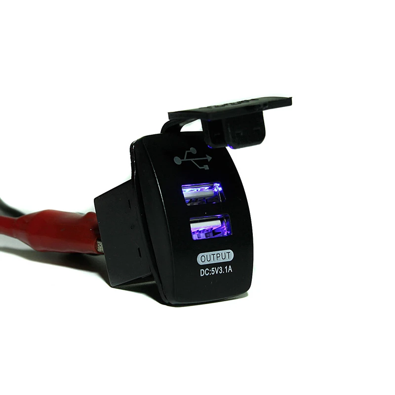 Универсальный светодиодный двойной порт 2 USB 3.1A автомобильный Мотоцикл Зарядное устройство переходник под розетку розетка автомобильного ... Универсальный светодиодный двойной порт 2 USB 3.1A автомобильный Мотоцикл Зарядное устройство переходник под розетку розетка автомобильного ...