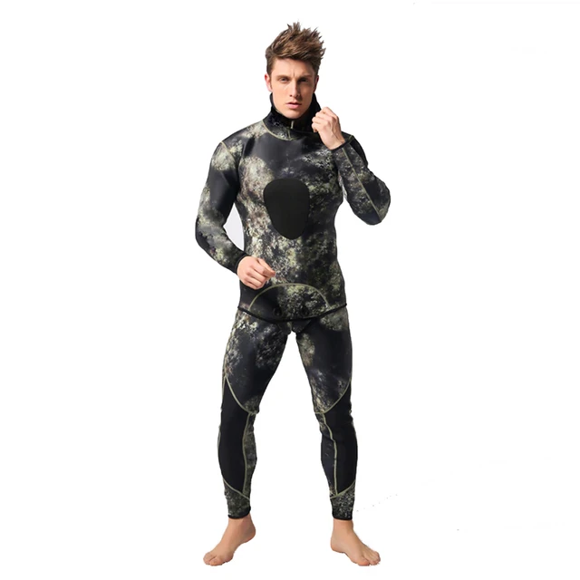 3mm Neoprene Men Scuba Diving Suit Fleece Lining Warm Wetsuit