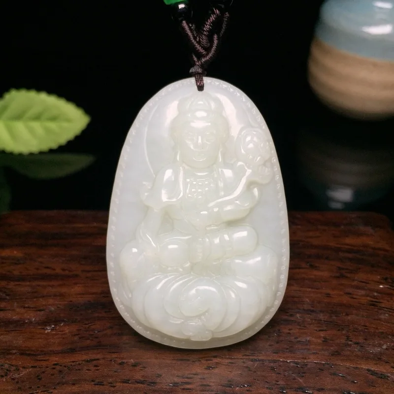 

2019 Limited Pendant Druzy Reiki Hetian Zodiac Snake Life Dropping Baiyu Is The Patron God Of Guanyin Certificate