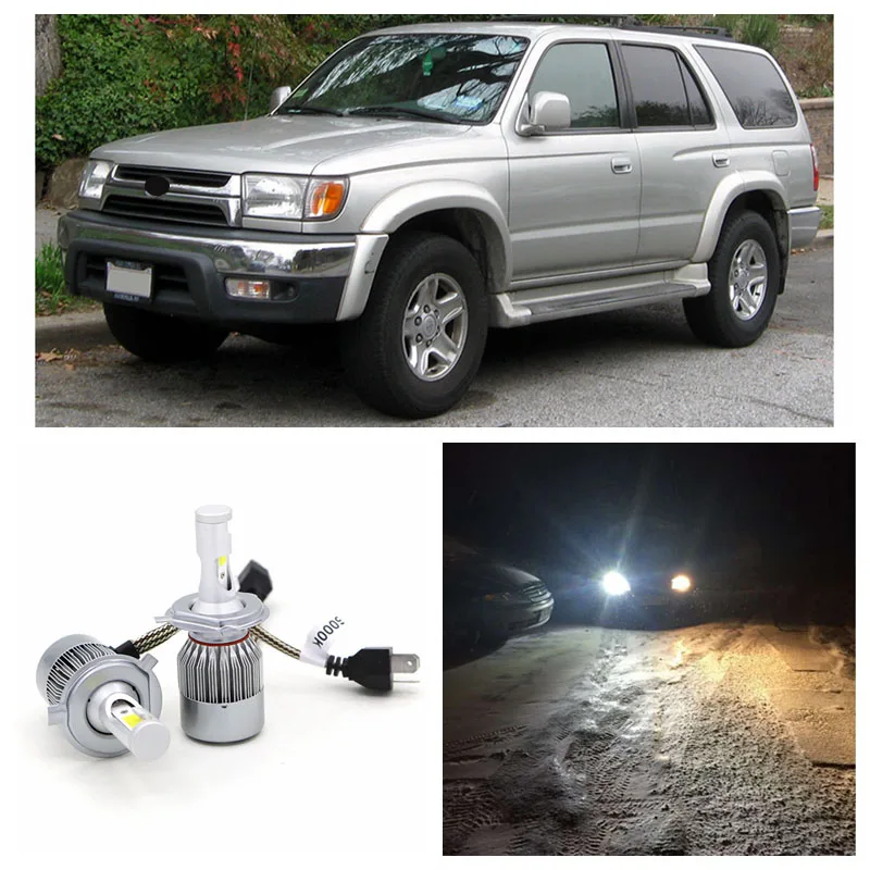 

Edislight High Power 72W 7600LM High Low LED Headlight Kit Hi Lo Beam H4 Bulbs For 1996-2002 Toyota 4Runner White Car Light