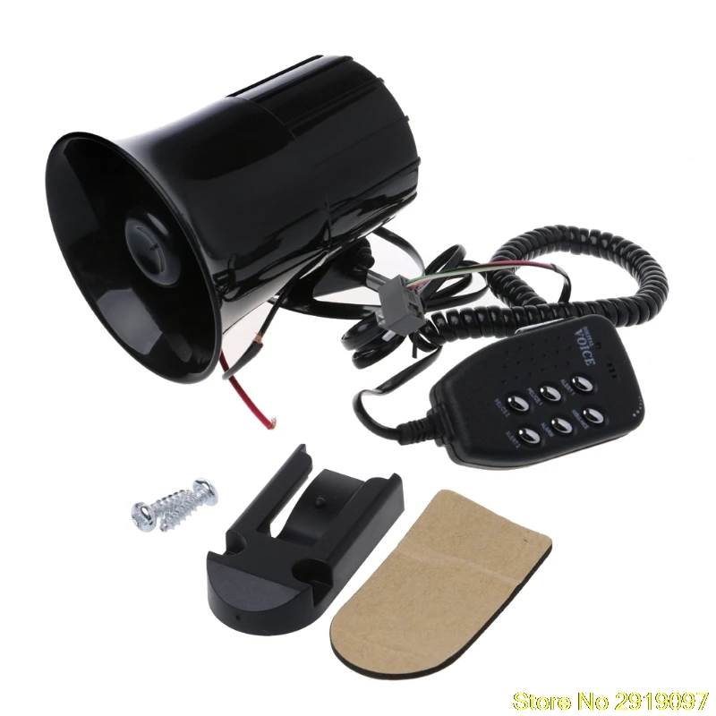 New 12V Loud 6 Sounds 150DB Air Horn Siren Speaker for Auto Car Boat