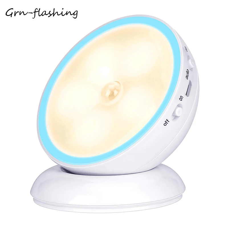

Smart Motion Sensor LED Night Lamp 360 Degree Rotating Magnetic Base Rechargeable Wall Light For Toilet Kitchen Cabinet Bedroom
