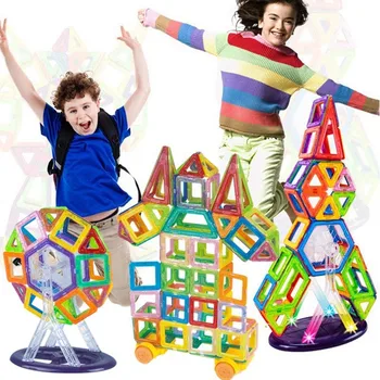 

108PCS Mini Magnetic Designer Construction Toy Kids Educational Toys Plastic Creative Bricks Enlighten Magnetic Building Blocks