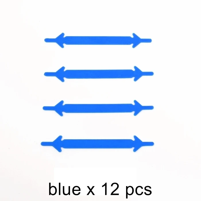 Новинка 12 шт./лот многофункциональные аккуратные модные и водонепроницаемые эластичные силиконовые плоские шнурки для кроссовок K052 - Цвет: shoelaces Blue