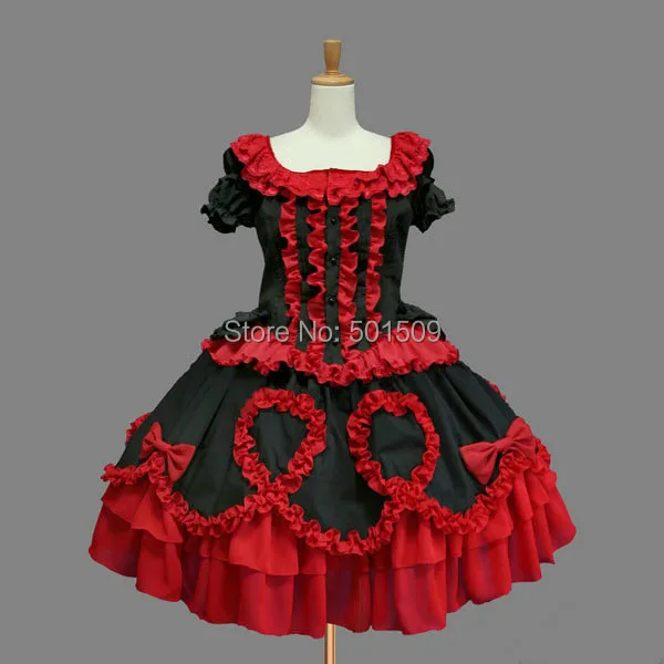 

red black womens Medieval lolita cosplay Gown dress Costume belle ball dress cosplay/lolita/alice costume frenchmaid cosplay