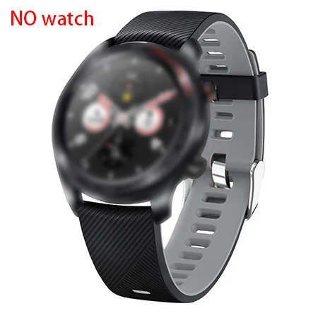 Двойной Цветной силиконовый ремешок для huawei Watch GT Band спортивный ремешок для Honor watch Magic/для Amazift Pace/Stratos 2 2s - Цвет: black gray type2