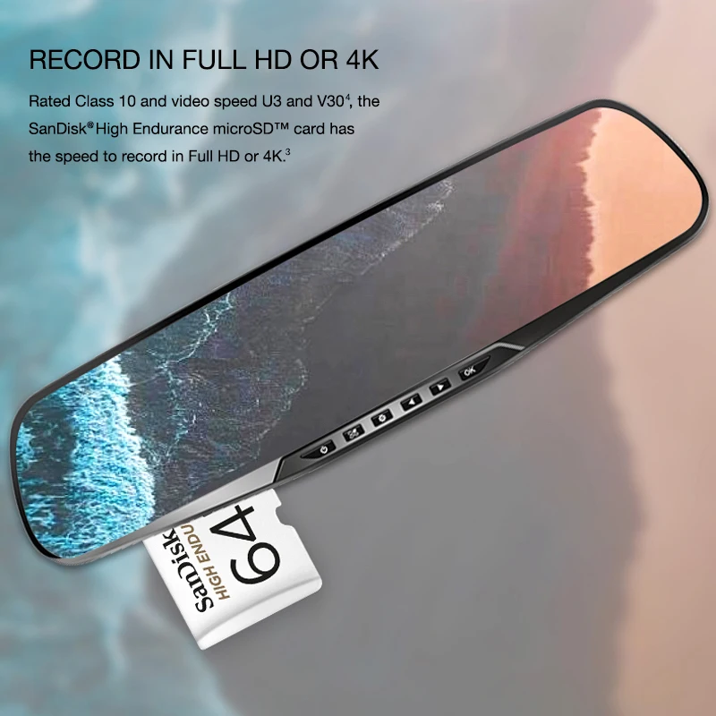 Карта памяти SanDisk высокая выносливость 32G 64G 128G 256G карта MicroSD класс 10 до 40 МБ/с./с TF