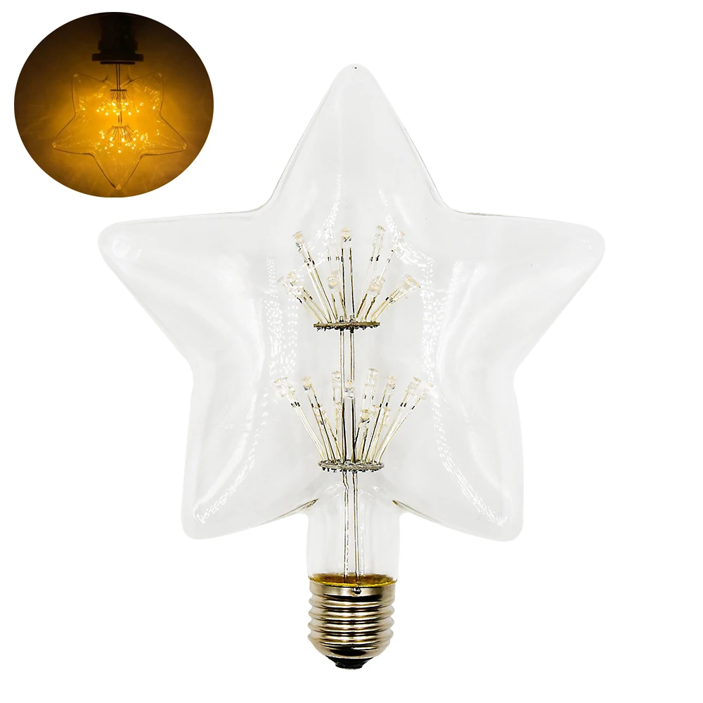

Star Starry sky lamp LED Edison Filament Light bulb E27 Energy saving Firework LED Bulb Christmas Gift Decorative Lights