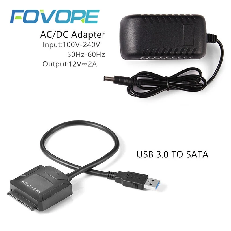 Адаптер SATA III 3 5 ata на USB адаптер 2 дюйма 0 супер скоростной 22-контактный дюймовый