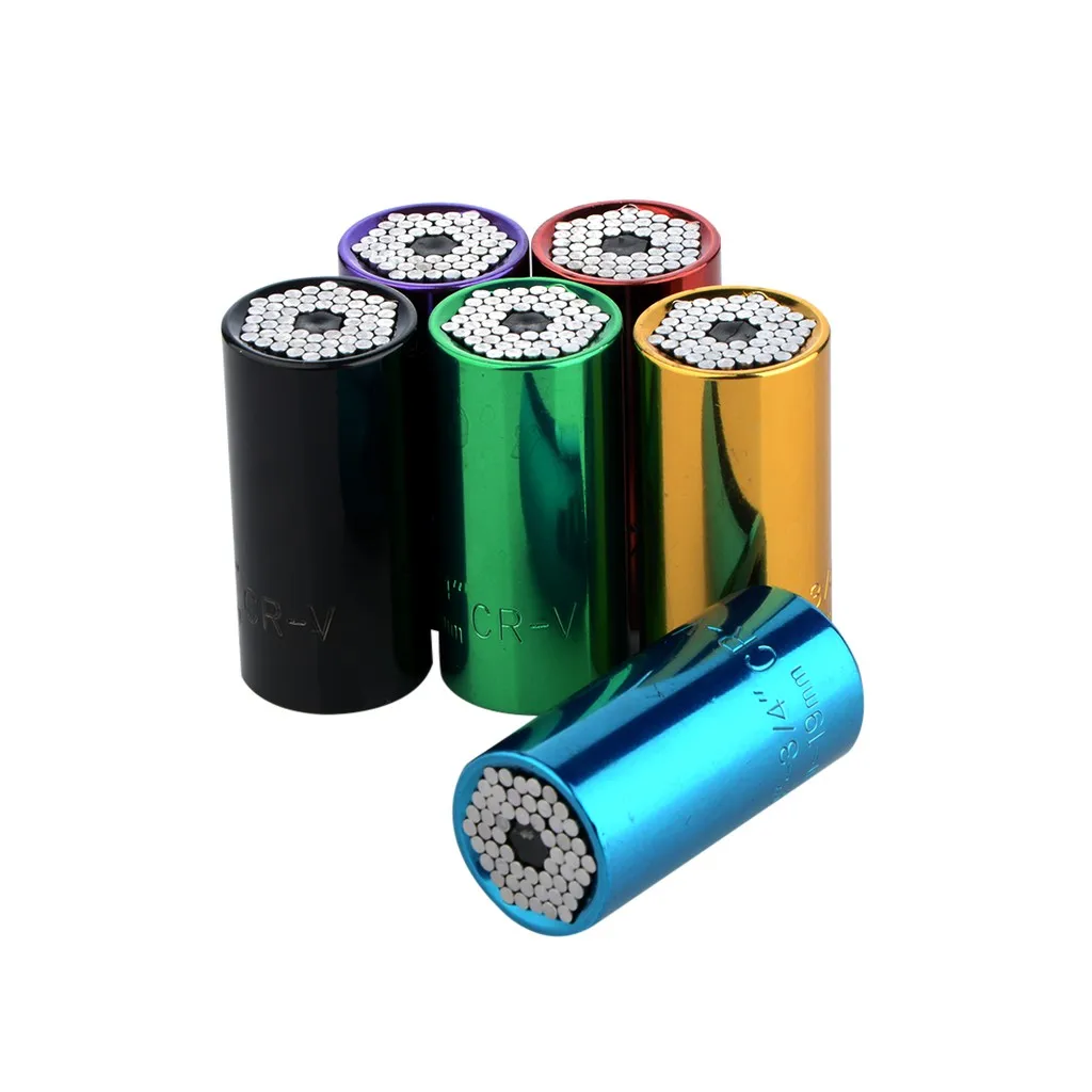 

7-19mm Power Drill Adapter Bushing Magic Spanner Key Multi-Function Hand Tools Universal Torque Wrench Head Set Ratchet Socket