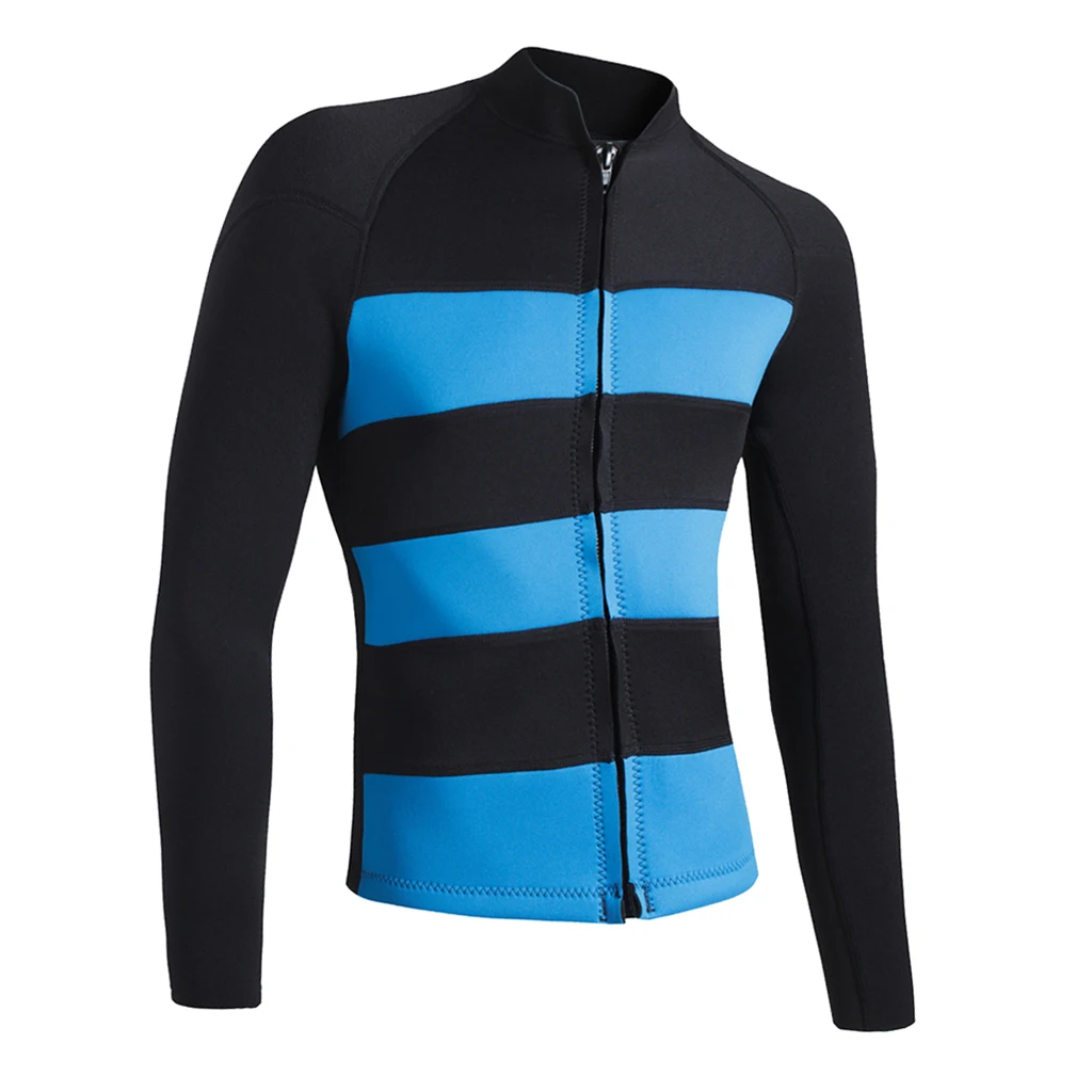 2mm Neoprene Wetsuit Top Women Zipper Zip Up Jacket Kayak Canoe Surf Scuba Diving Suit Swimwear 
