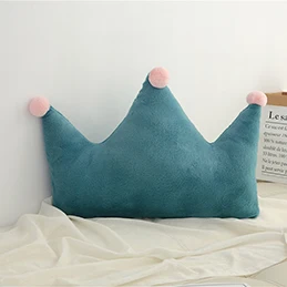 Dark green crown Искусственный кроличий мех корона Сердце Луна Звезда Треугольник Форма плюшевая подушка полностью набитый искусственный кроличий мех подушка для женщин девочек - Цвет: Dark green crown
