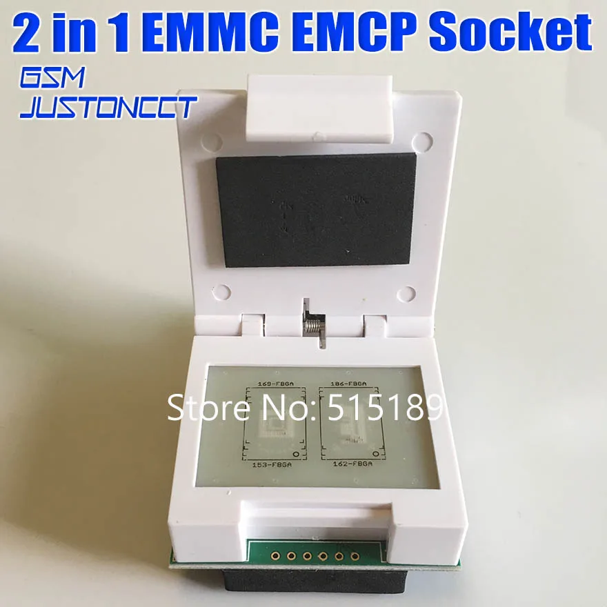 

2 in 1 EMMC / EMCP Socket ( 169 -FBGA,153 -FBGA,162 -FBGA,186 -FBGA ) Test Socket Adapter for UFI Box