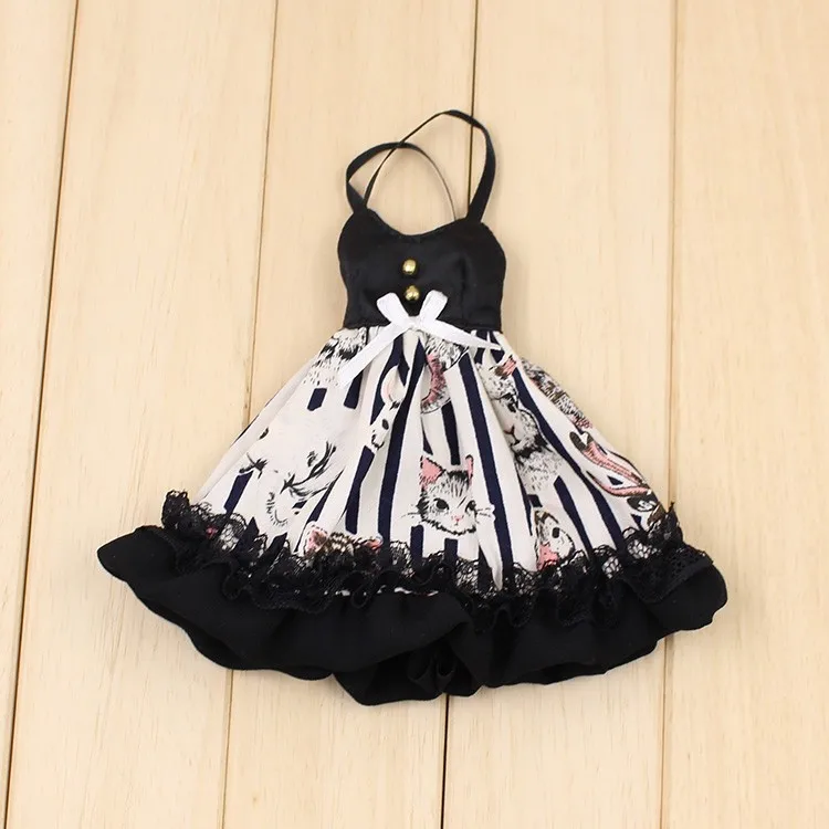 Neo Blythe Doll Black Kitty Strap Dress 1