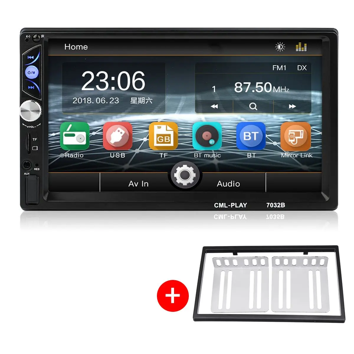 " 2Din HD Универсальный автомобильный стерео DVD MP4 плеер bluetooth FM Aux вход радио развлечения мультимедиа Aux для сенсорного экрана F6060B - Цвет: with frame