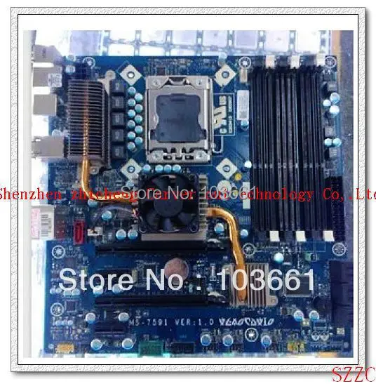 Orgianl For DELL Alienware Aurora ALX X58 Desktop 4VWF2 04VWF2 MS 7591 DDR3 Motherboard , fully