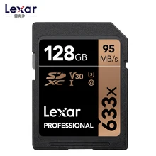 Promosyon!!! Lexar 64GB 128GB 256GB U3 32GB 16GB U1SD SDHC kart sınıf 10 95 M/s 633x SDXC bellek kartı için 3D 4K video kamera