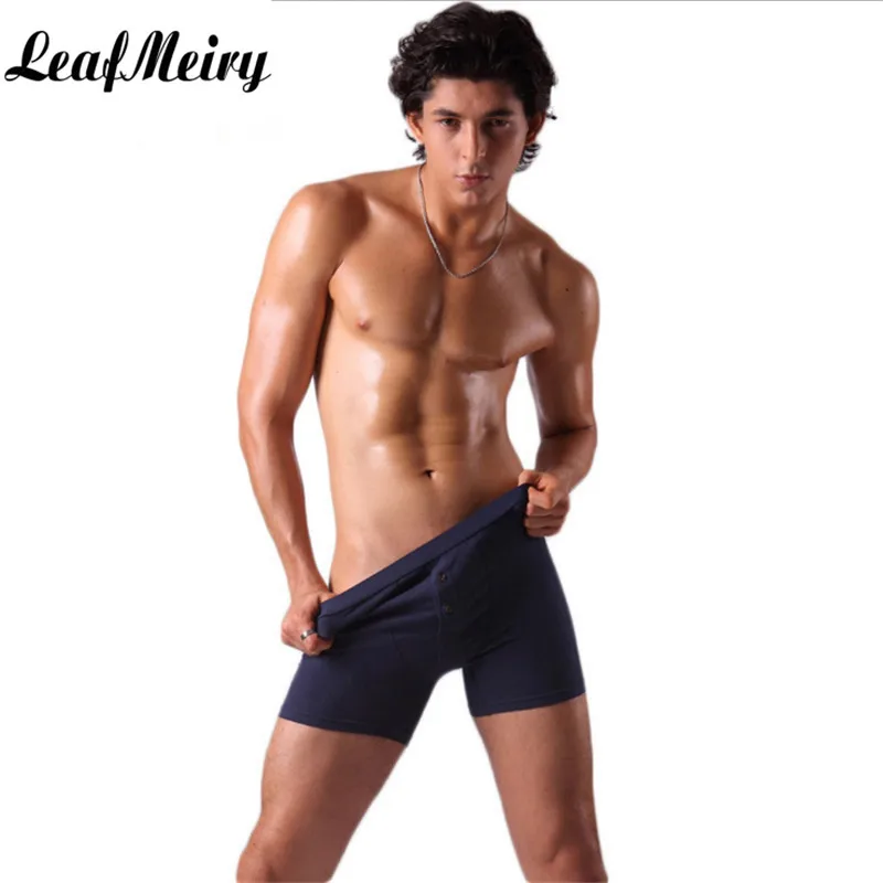 

Hot Fashion Underwear Men Solid Color Cotton Sexy Men's Boxer Shorts With M-XXXL Size #044