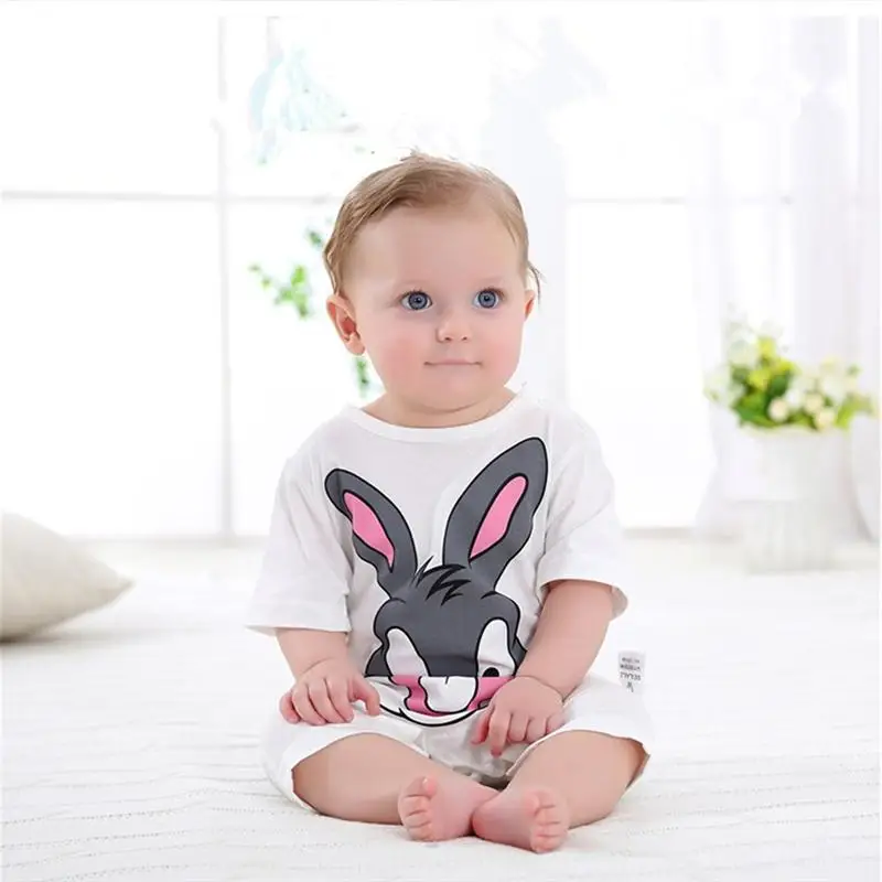 100% سراويل قطنية الوليد طفل قصيرة الأكمام بذلة 2019 الصيف يا الرقبة القطن طفل صبي فتاة الملابس طفل سروال قصير للأطفال الرضع