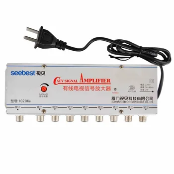 

2017 new high quality 1020K8 1 in 8 out 8 way 20db 2W icable television Signal amplifier LNA for CABLE TV set-top box