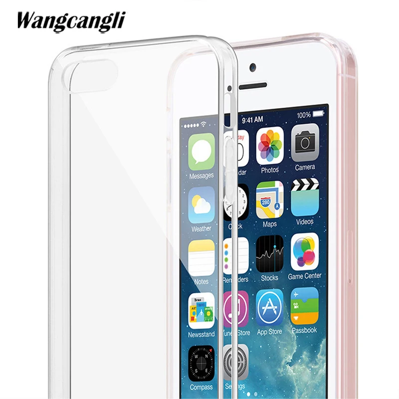 Ультратонкий прозрачный силиконовый чехол из ТПУ для iphone5s 6 7x8 6s more iphone 7