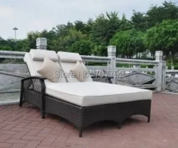 

New Product Outdoor Furniture wicker lazy lounger rattan sun bed