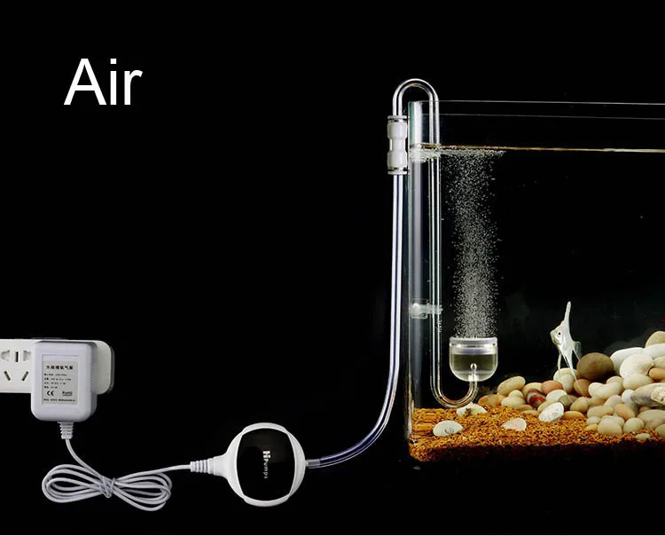 

Air oxygen diffuser hang on hook mini nano atomizer air pump arcylic plastic super silm bubble counter aquarium fish tank