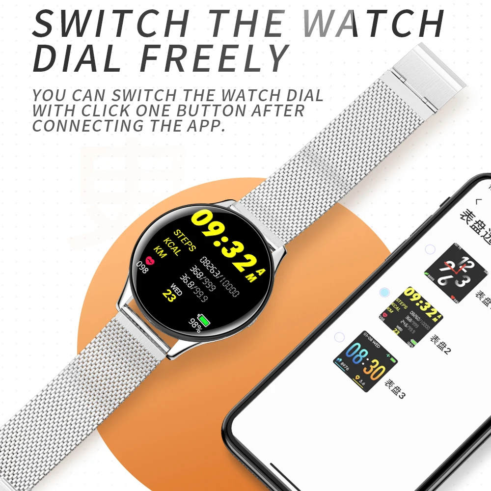 Водонепроницаемый SN58 Смарт-часы сердечного ритма крови Давление 2.5D Сенсорный экран, Bluetooth, умные часы для Android IOS Телефон PK Q8 Q1