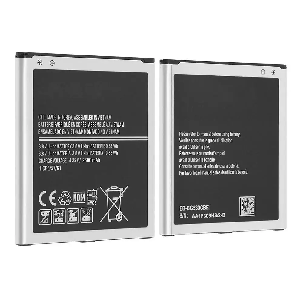 

3.8V 2600mAh Rechargeable Built-in Li-ion Replacement Battery Phone Accumulator for Samsung J3 J3109 J5 J5008 J5009 J500F G5308W