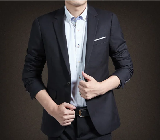 Высококачественные мужские формальные костюмы смокинг мужские куртки+ брюки+ жилеты модные деловые Свадебные банкетные тонкие элегантные мужские костюмы - Цвет: black jacket
