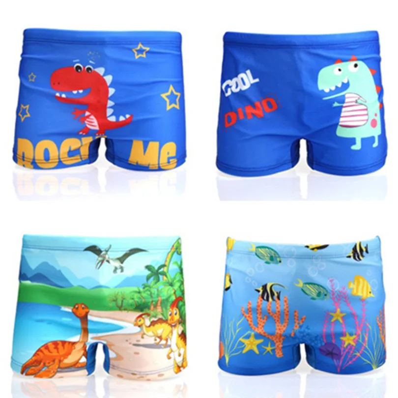 Baby Boy Swimming Trunks dinosaur fish Print Cartoon Bathing Suit Children Swim Shorts Kids Toddler Beach Swimwear Pool Shorts